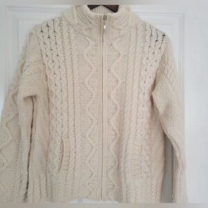Cream Cable Knit Cardigan